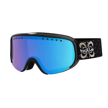 Masque De Ski/snow Scarlett Shiny Black Night Photochromic Vermillon Blue