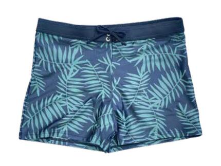 Shorty de Bain Lagon Bleu "Palmes" S Noir