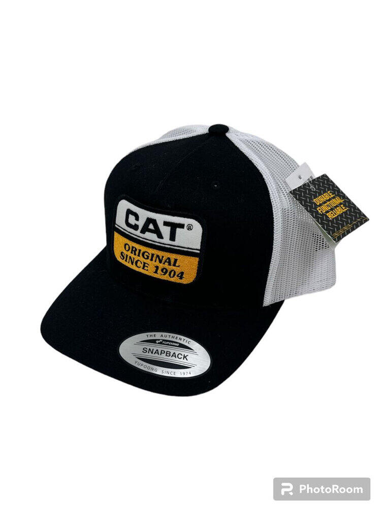 CATERPILLAR Cappellino CAT nero e bianco, regolabile