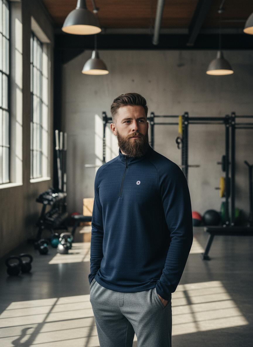 Sudadera de entrenamiento esencial para hombre con media cremallera 2/5