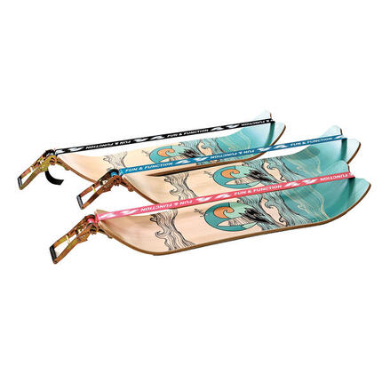 F2 Balance Board Surfline Board Slackline Training 105x27,5cm Blau