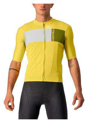 Maillot de manga corta Castelli Prologo 7 Amarillo/Gris claro