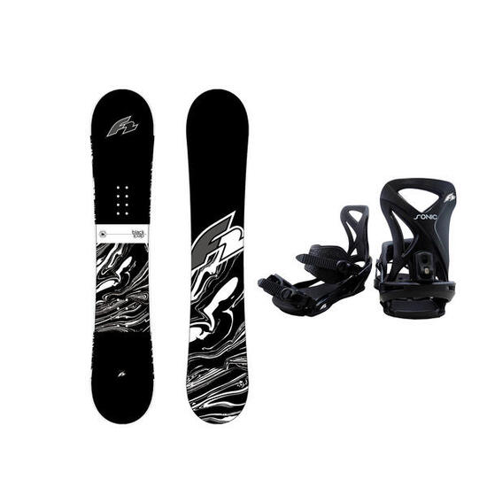 F2 Set Snowboard Blackdeck Schwarz 162w cm + Sonic Pro Bindung L