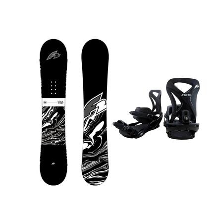 F2 Set Snowboard Blackdeck Schwarz 162w cm + Sonic Pro Bindung L