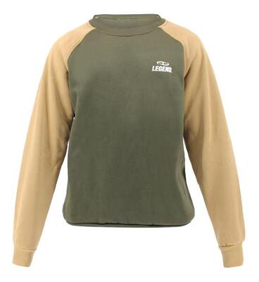 Trui/sweater dames/heren groen fleece fitness en hardlopen