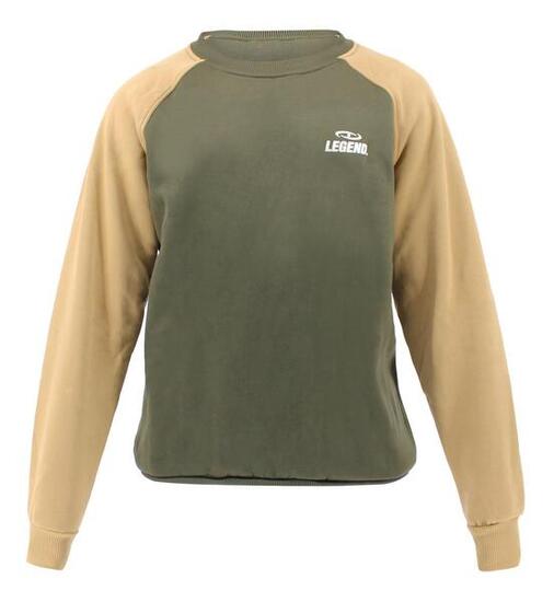 Trui/sweater dames/heren Groen Fleece Fitness en Hardlopen