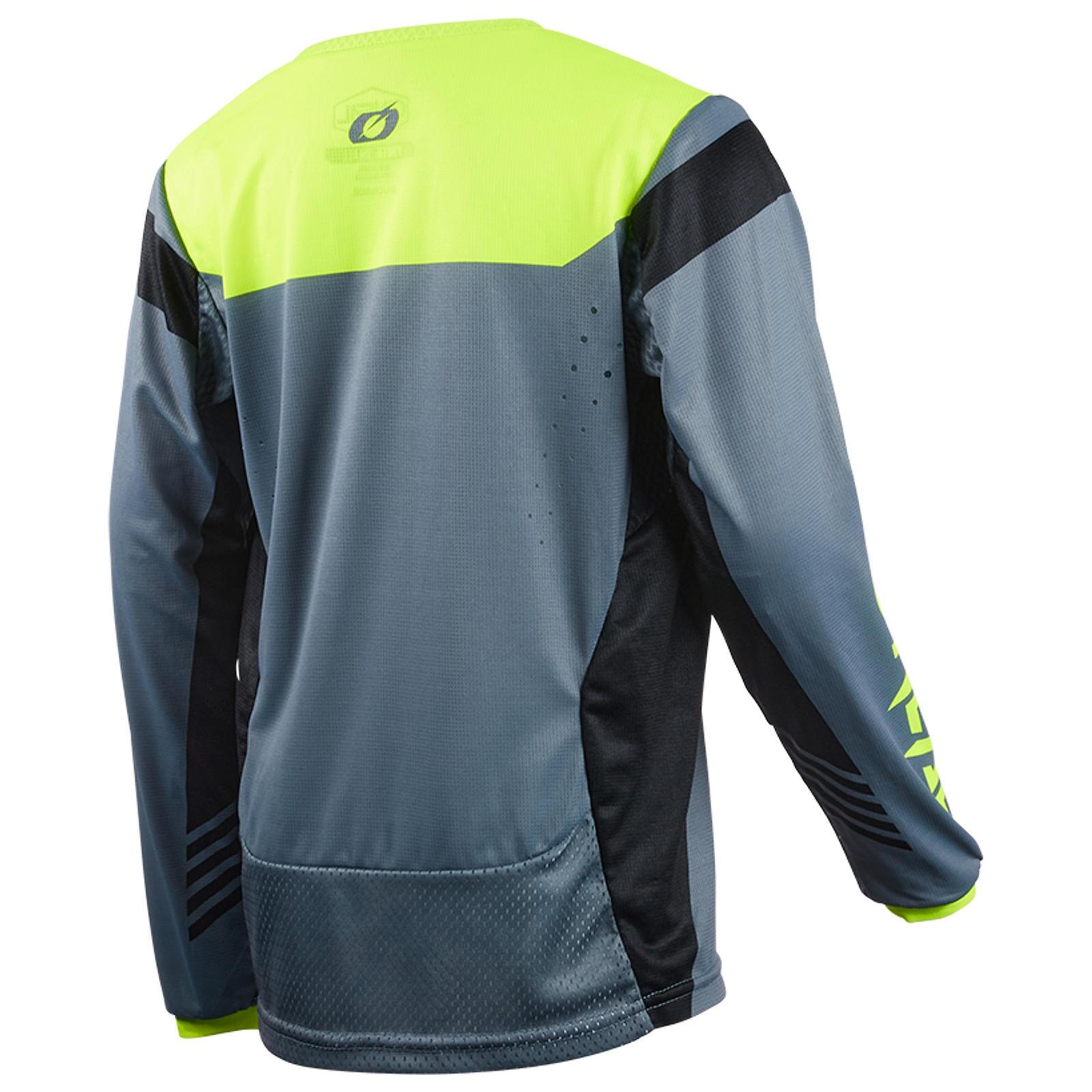 Maillot Manches Longues Enfant O'Neal ELEMENT FR HYBRID V.22 Gris/Jaune 2/2