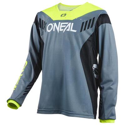 Element fr jeugd trui hybrid v.22 grijs/neon geel