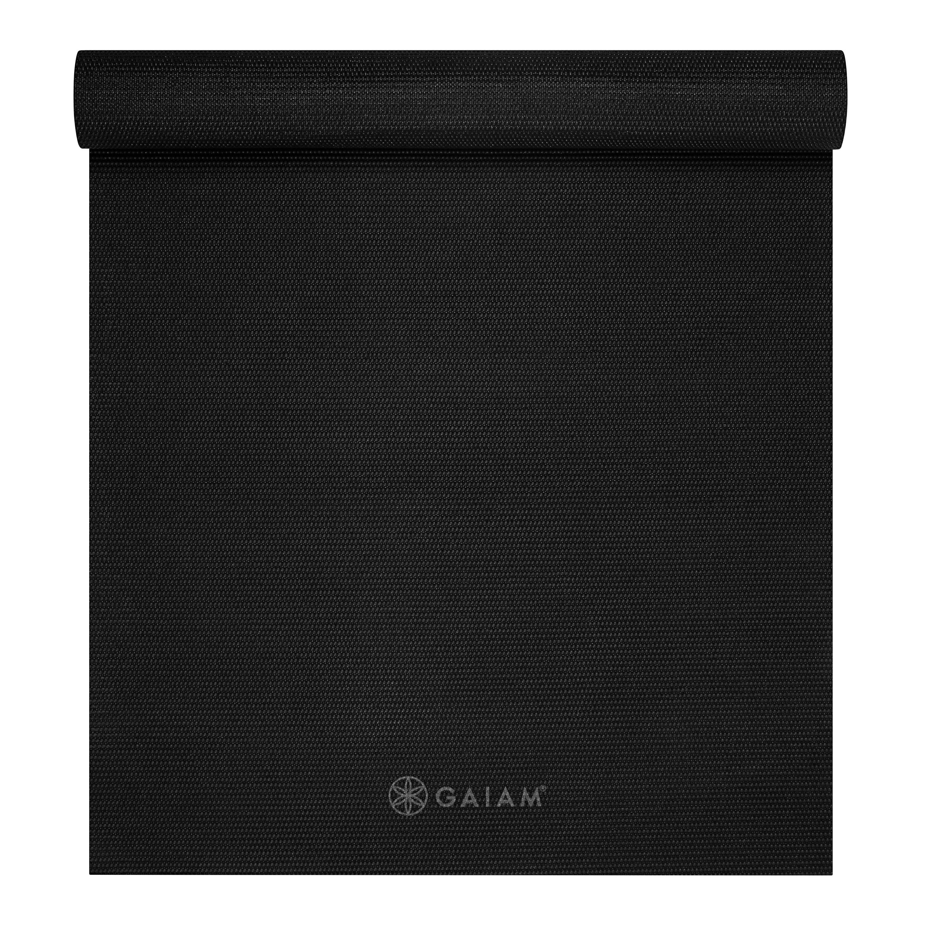 Zwarte yogamat 4 mm 2/3