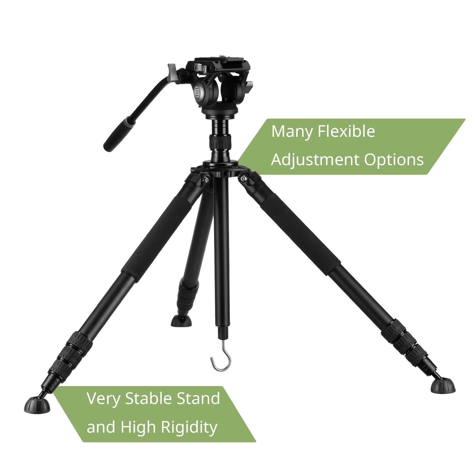 Treppiede BRESSER BX-10 Pro per fotocamere binoculari e telescopi fino a 12 kg 3/7