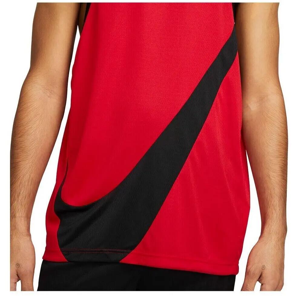 Onderhemd Nike Dri-FIT Basketball Crossover Jersey, Rood, Mannen 3/4