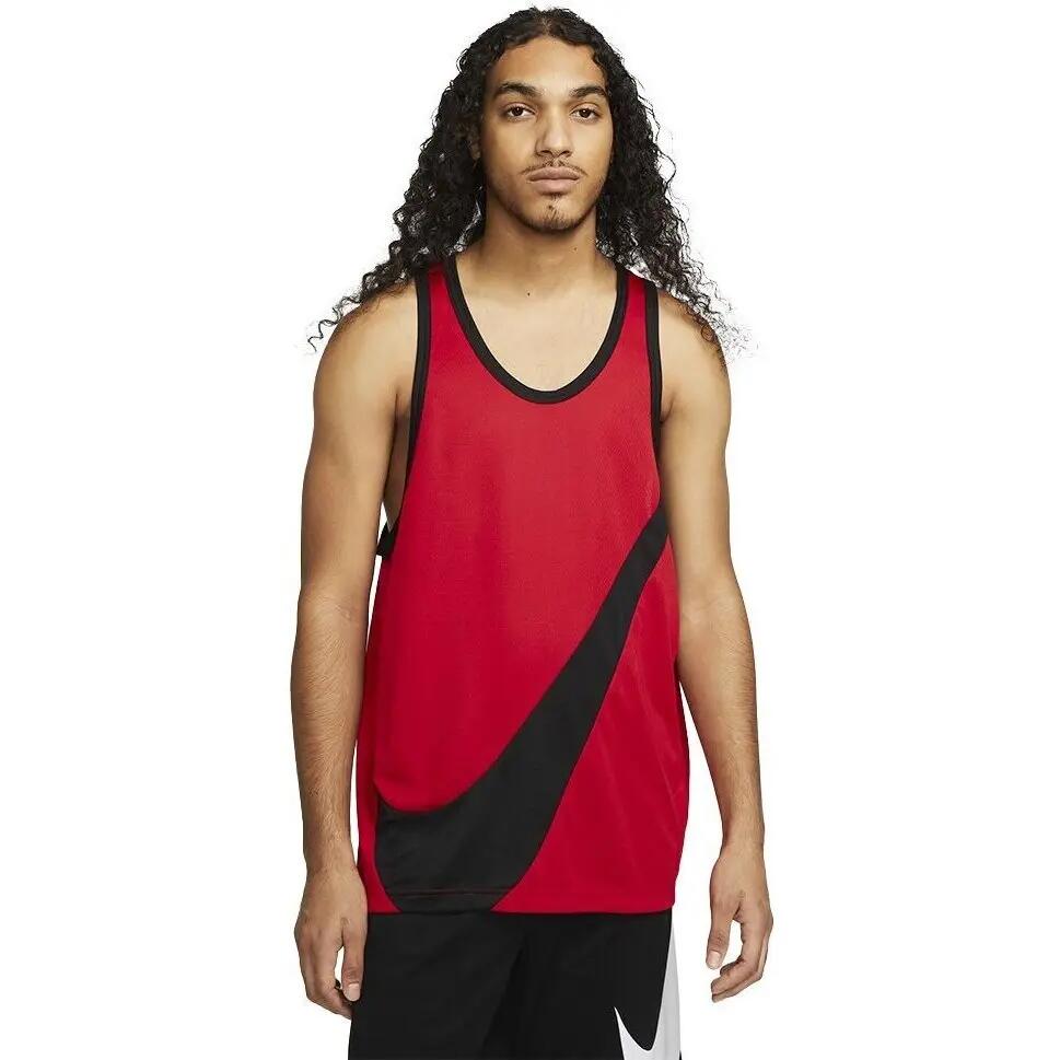 Onderhemd Nike Dri-FIT Basketball Crossover Jersey, Rood, Mannen 1/4
