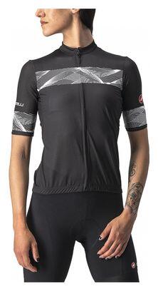 Maglia Manica Corta Donna Castelli Fenice Nero/Bianco