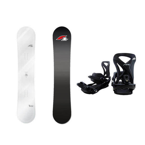 F2 Set Snowboard T-Ride Mirror Weiss 154cm + Sonic Pro Bindung L