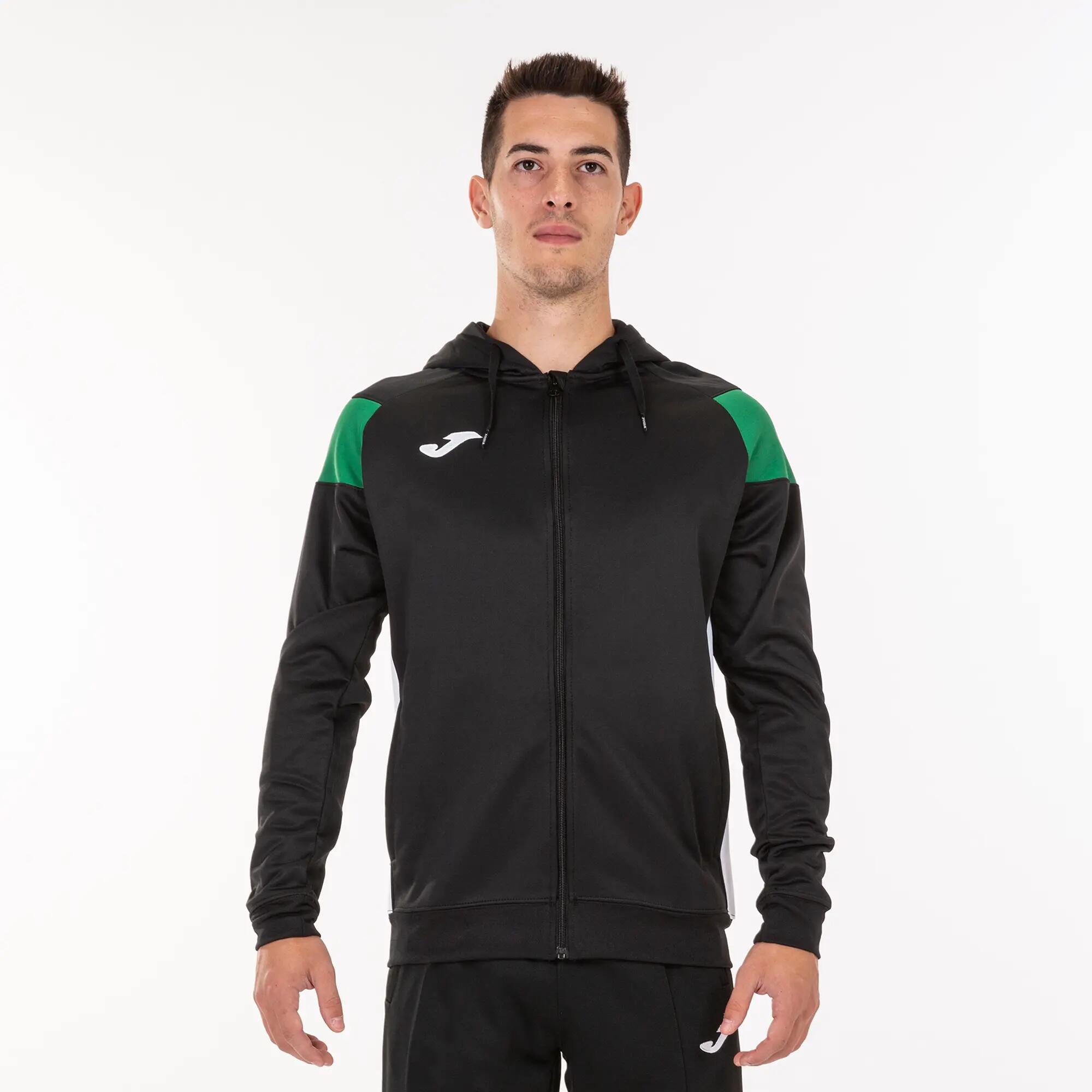 Casaco com capuz Homem Joma Crew iii preto verde branco 2/5