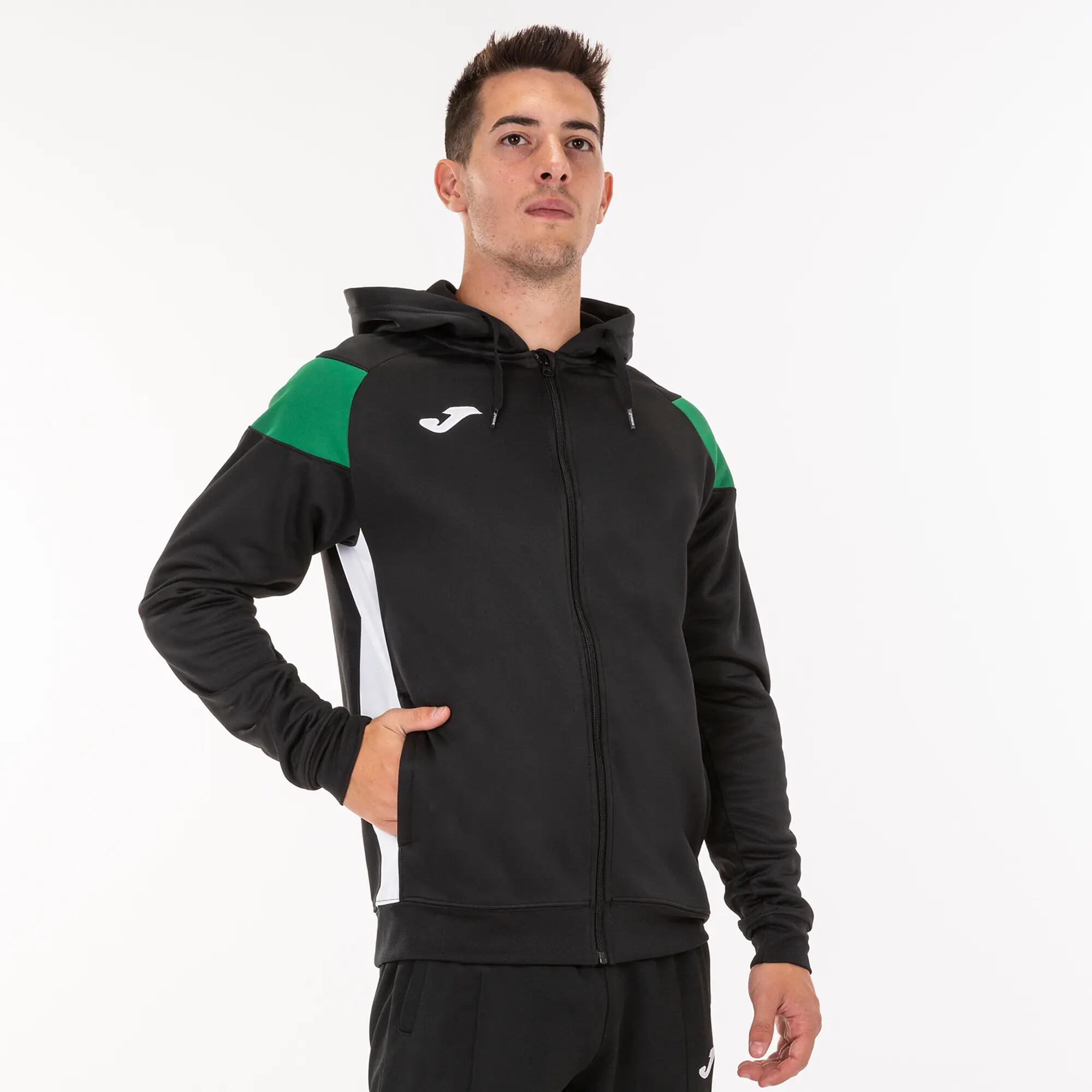 Casaco com capuz Homem Joma Crew iii preto verde branco 4/5
