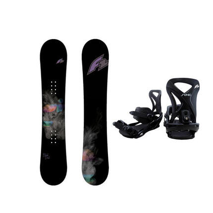 F2 Set Damen Snowboard Blackdeck Schwarz 152cm + Sonic Pro Bindung M