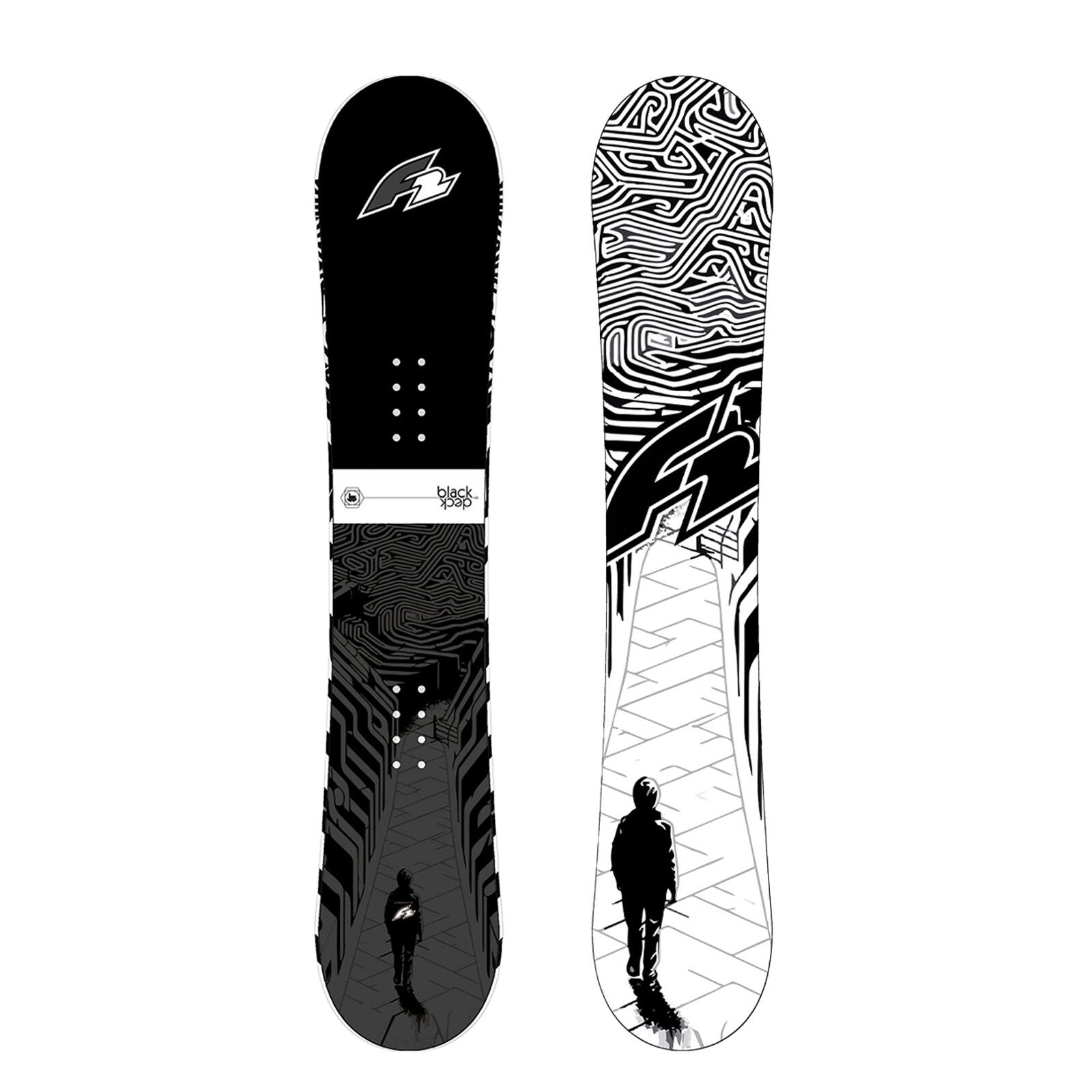 F2 Set Snowboard Blackdeck Schwarz/Weiss 161cm + Sonic Pro Bindung L 2/5