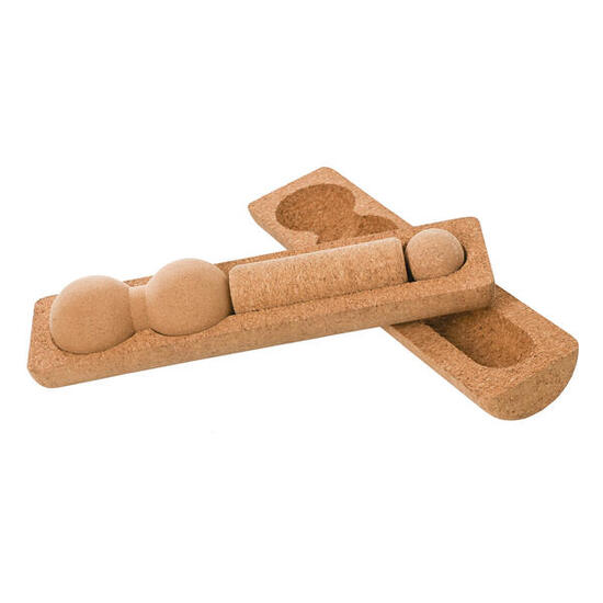 F2 Balance Board Zubehör Multi Roll Set Korkrollen und Bälle Natur