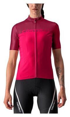 Maglia Manica Corta Donna Castelli Velocissima Rosa/Rosso/Bordeaux