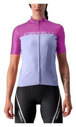 Maillot Castelli Velocissima de manga corta para mujer Rosa/Morado