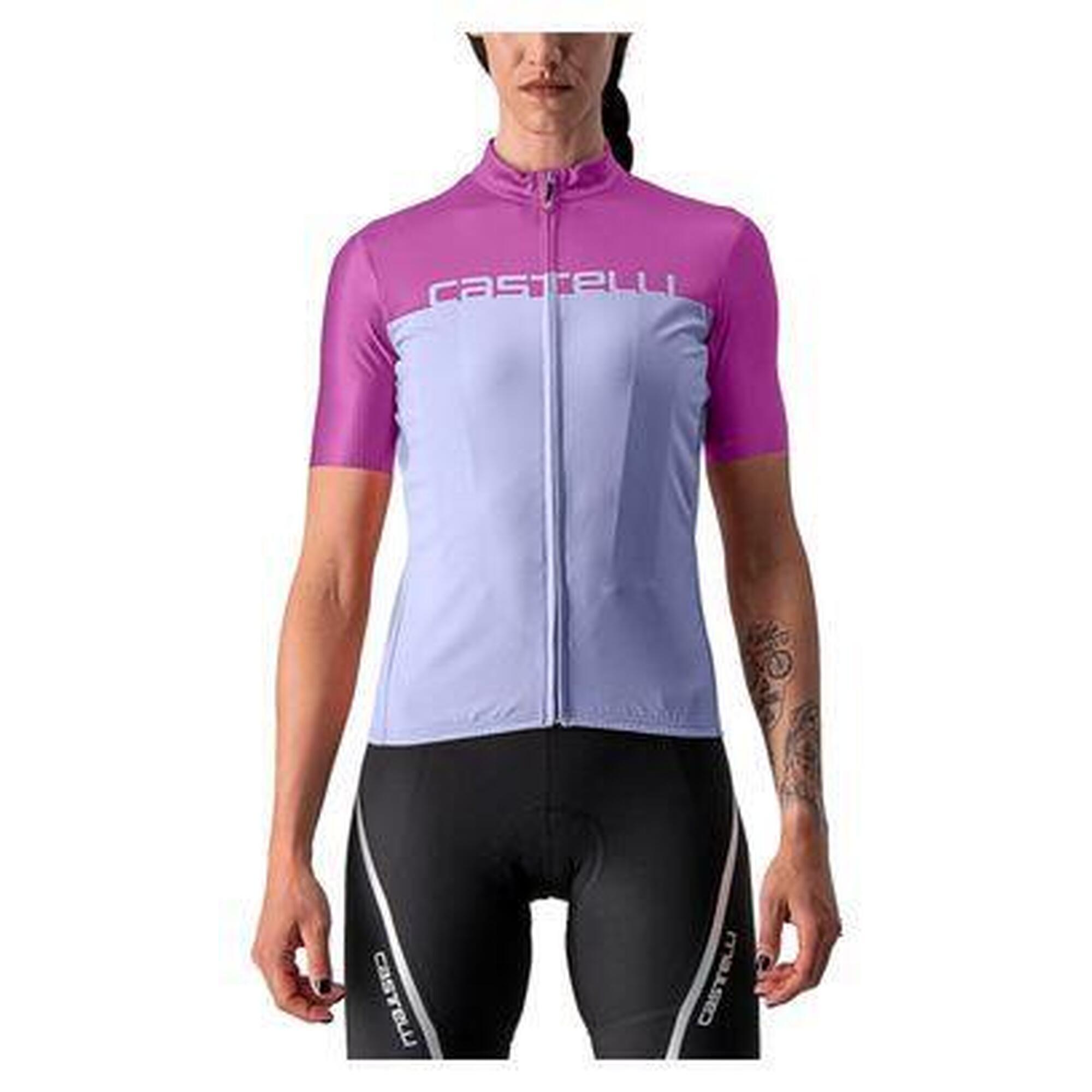 Castelli - Maillot Manches Courtes Femme Castelli Velocissima Rose/violet - Maillot Manches Courtes - Rose|violet - Decathlon
