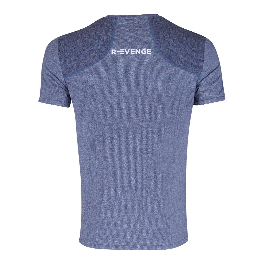 T-shirt tecnica uomo maniche corte Fitness Running Cardio Blu 3/6