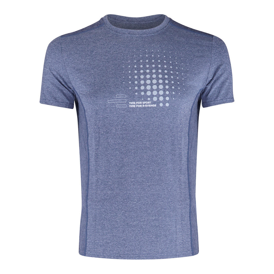 T-shirt tecnica uomo maniche corte Fitness Running Cardio Blu 2/6