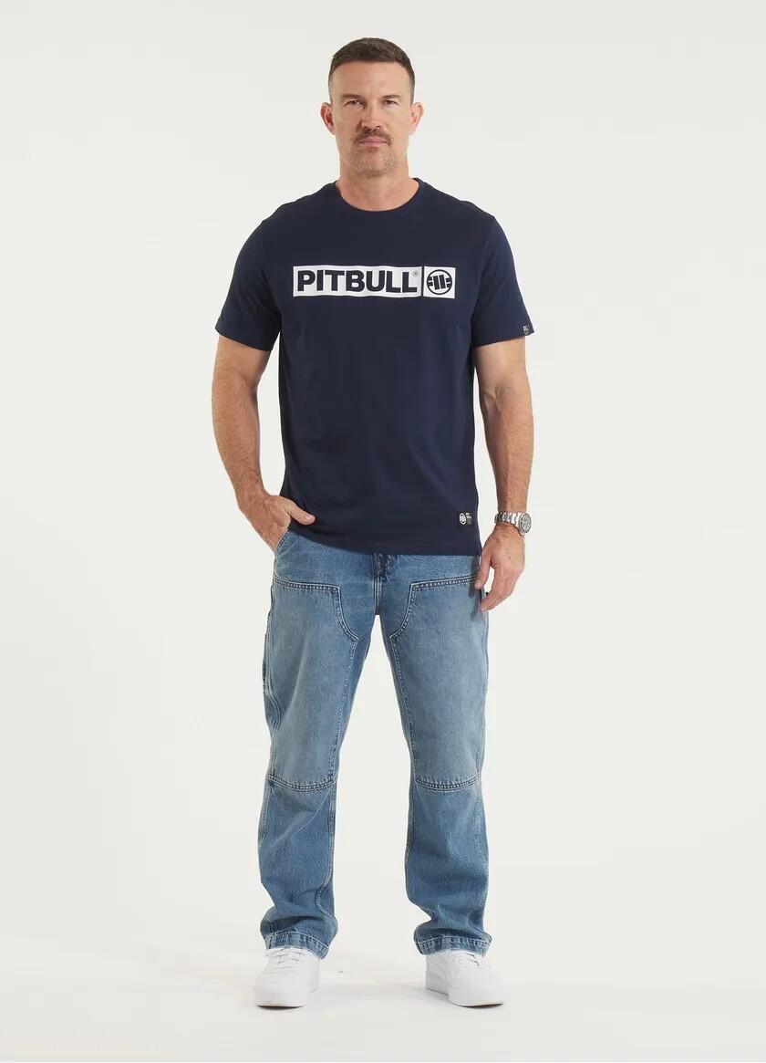 Pitbull T-shirt bawełniany Hilltop Granatowy 3/7