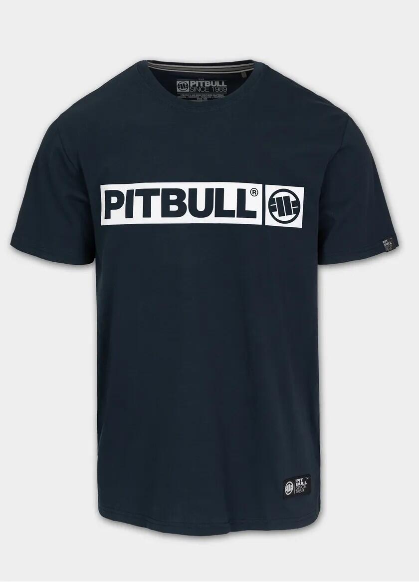 Pitbull T-shirt bawełniany Hilltop Granatowy 2/7