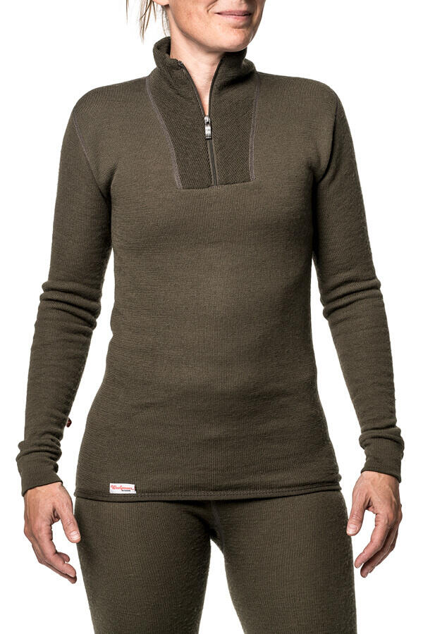 Woolpower Merino Base Layer Zip Rollkragenpullover 200 - Tannengrün 3/5