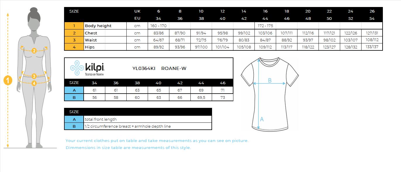 T-shirt en coton pour femme Kilpi ROANE-W 4/4