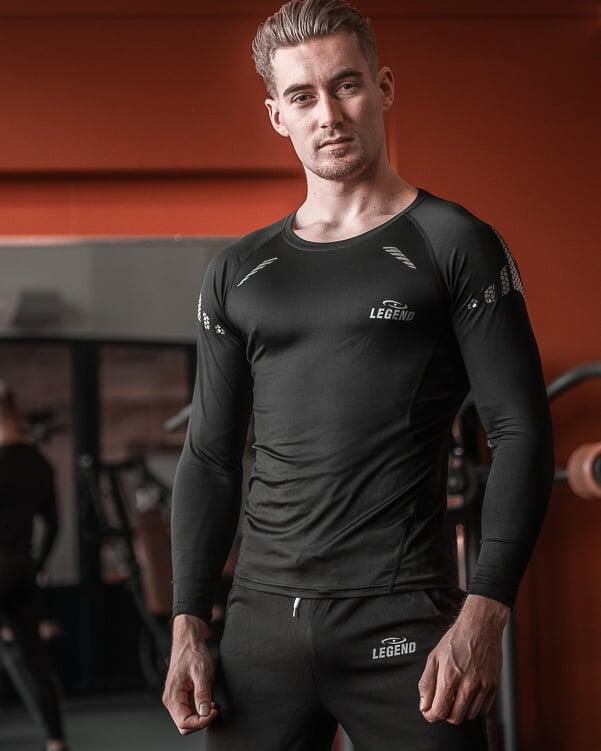 Multi Sport Shirt met Reflect Print Black - Verschillende maten - Gemaakt van 4/5