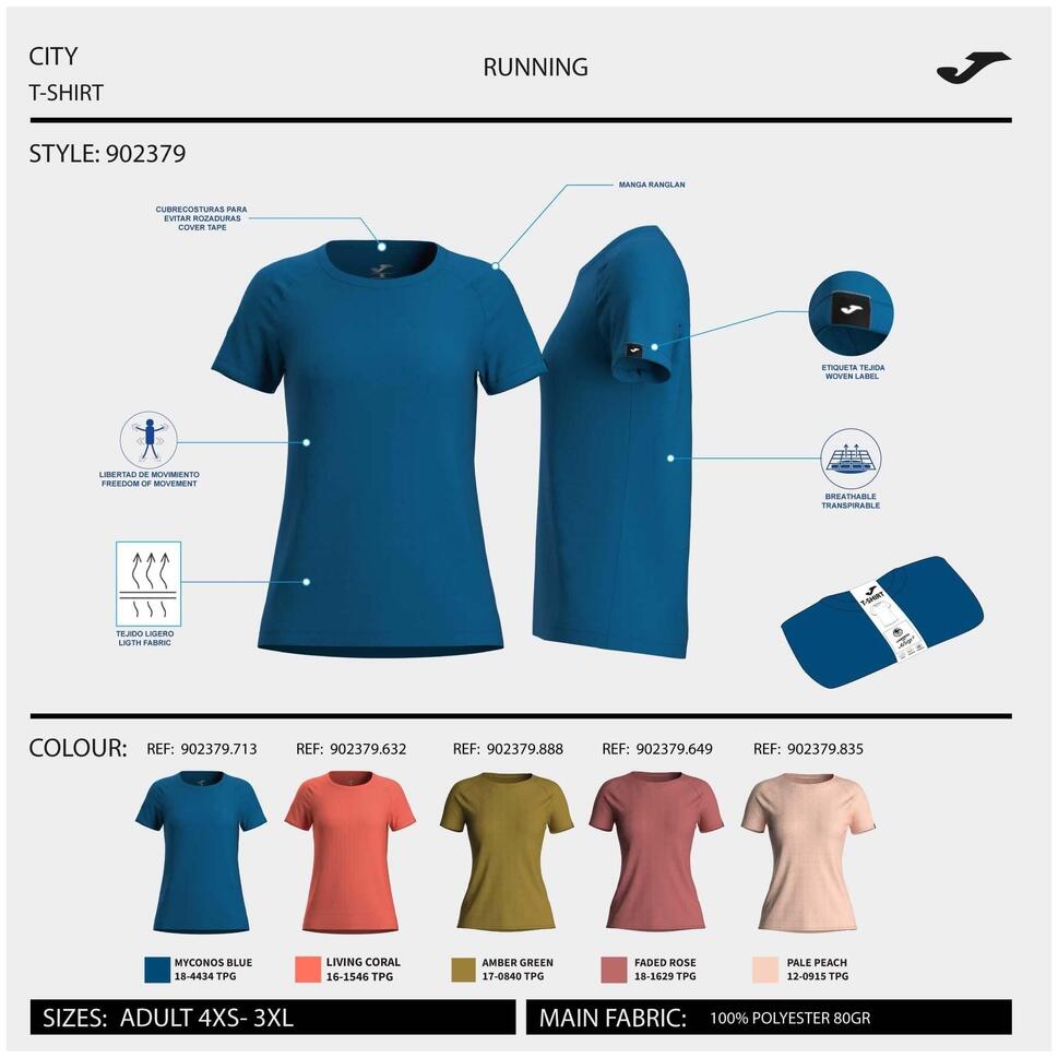 Koszulka do biegania damska Joma R-Night Iconic