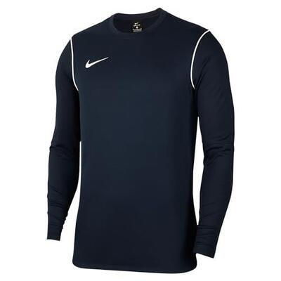 Nike dri-fit park20 t-shirt met lange mouwen voor jongens - wit/zwart xl
