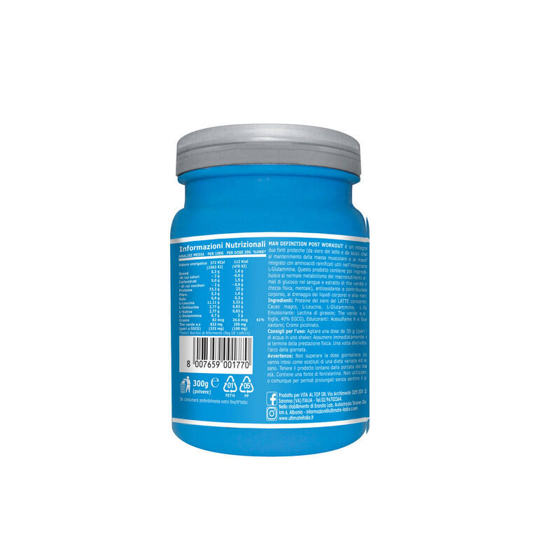 Integratore alimentare - MAN DEFINITION POST-WORKOUT CIOCCOLATO - 300g 3/5