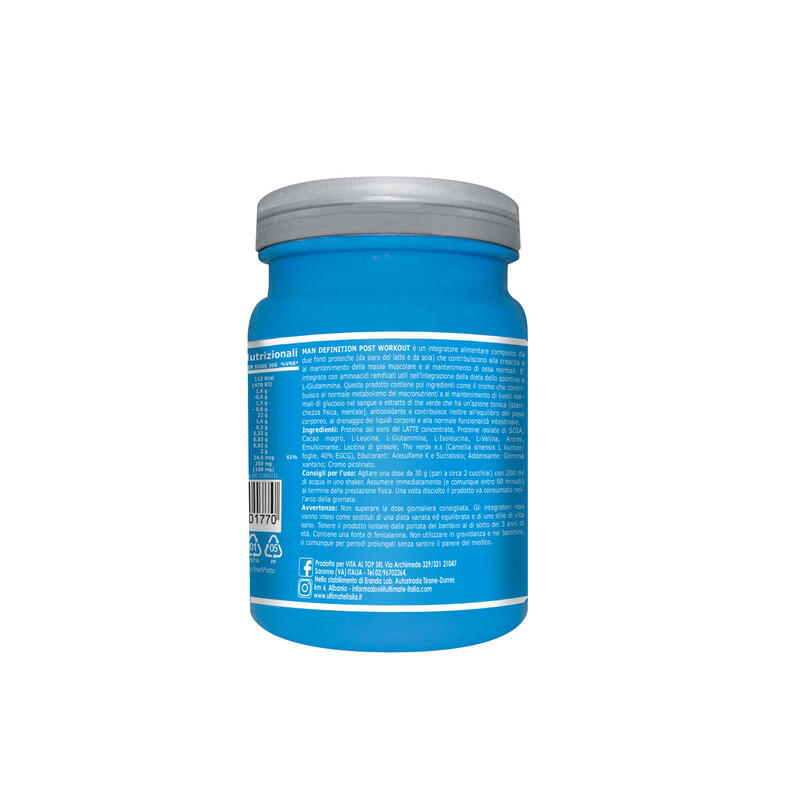 Integratore alimentare - MAN DEFINITION POST-WORKOUT CIOCCOLATO - 300g 2/5