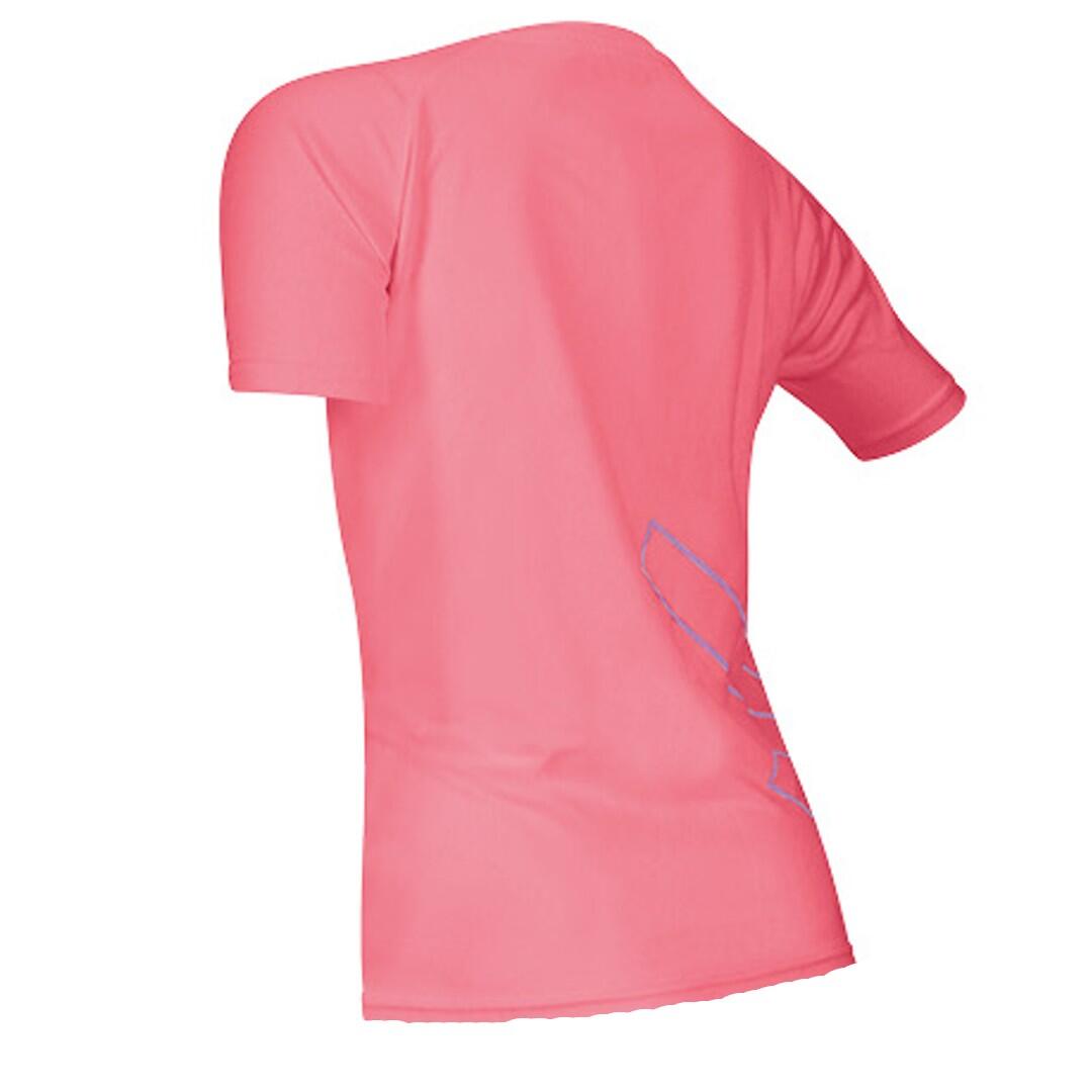 Camiseta de manga corta mujer fitness running cardio fucsia 3/6