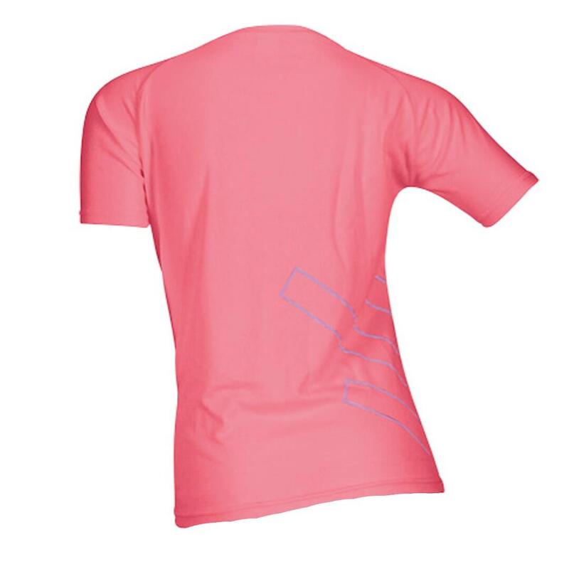 Tricou damă Fitness Running Cardio cu mânecă scurtă roz