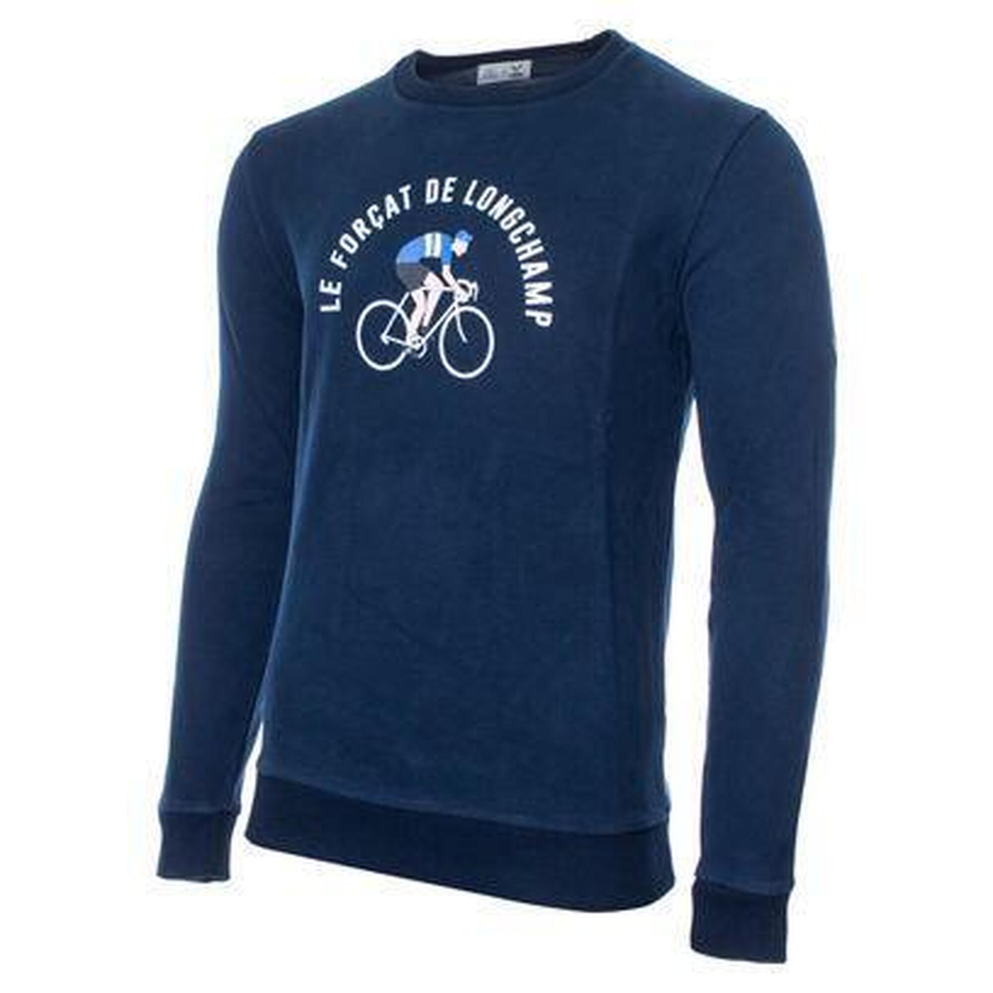 Lebram - Sweatshirt Lebram X Sports D'Époque Forçat De Longchamp Bleu Foncé - Sweat-shirt - Bleu - 36 Xs - Decathlon