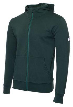 Sweat à Capuche LeBram Écusson Zip Vert Sapin