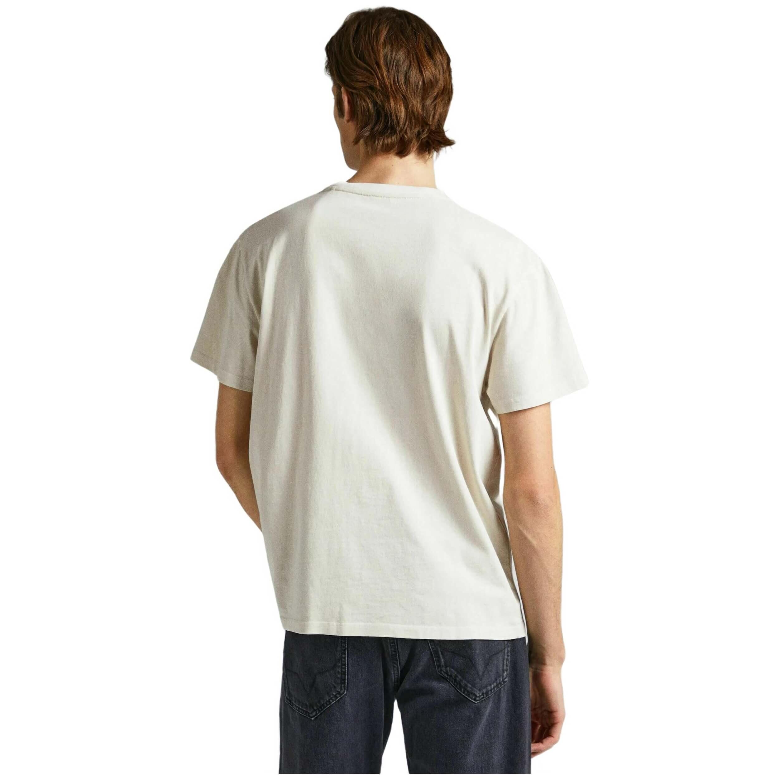 Camisetas para Homem Pepe Jeans Bege. 3/4