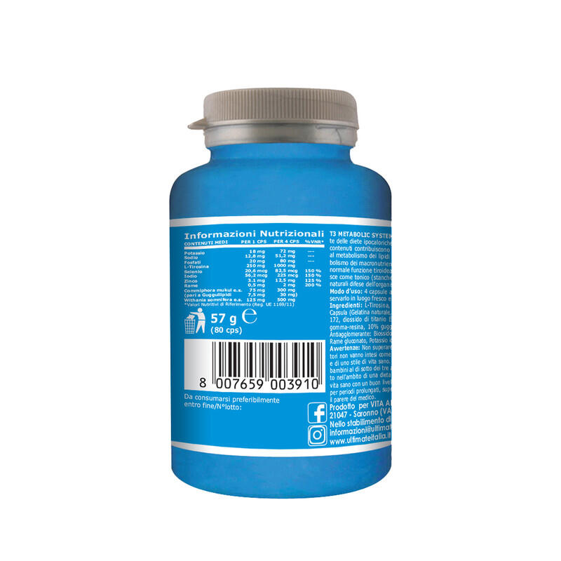 Integratore alimentare - T3 METABOLIC SYSTEM - 80 cps 3/5