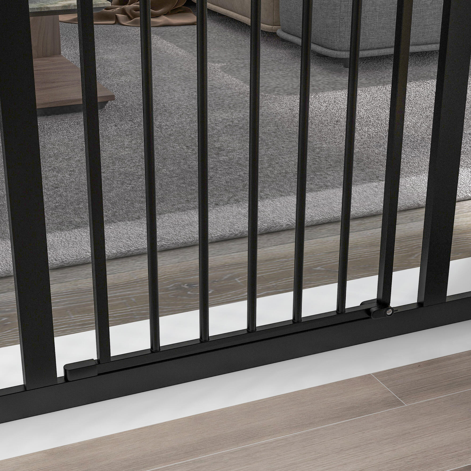 Barreira de segurança 74-80x78 cm preto PawHut 5/5