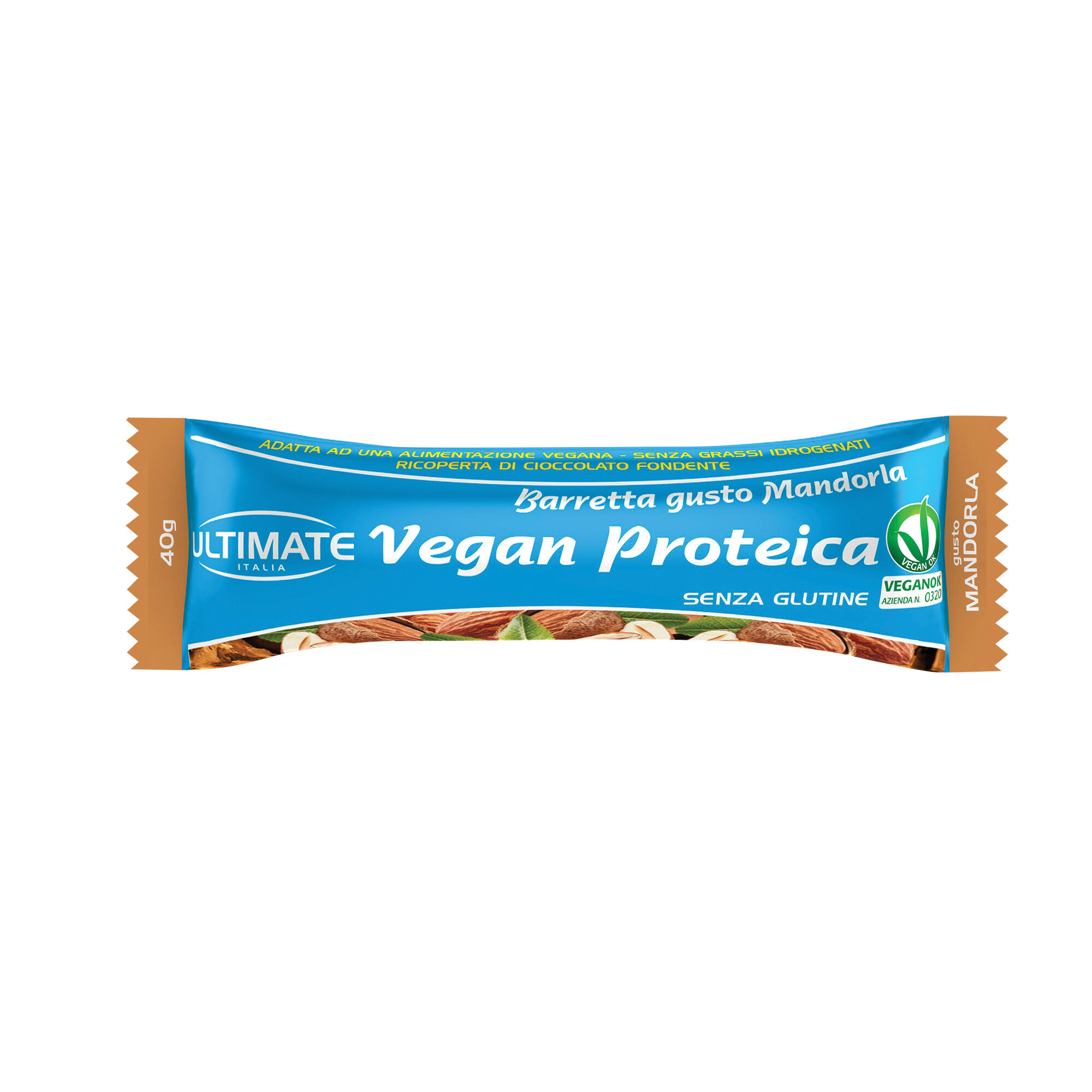 ULTIMATE ITALIA Integratore alimentare - BARRETTA VEGAN PROTEICA MANDORLA - 40g