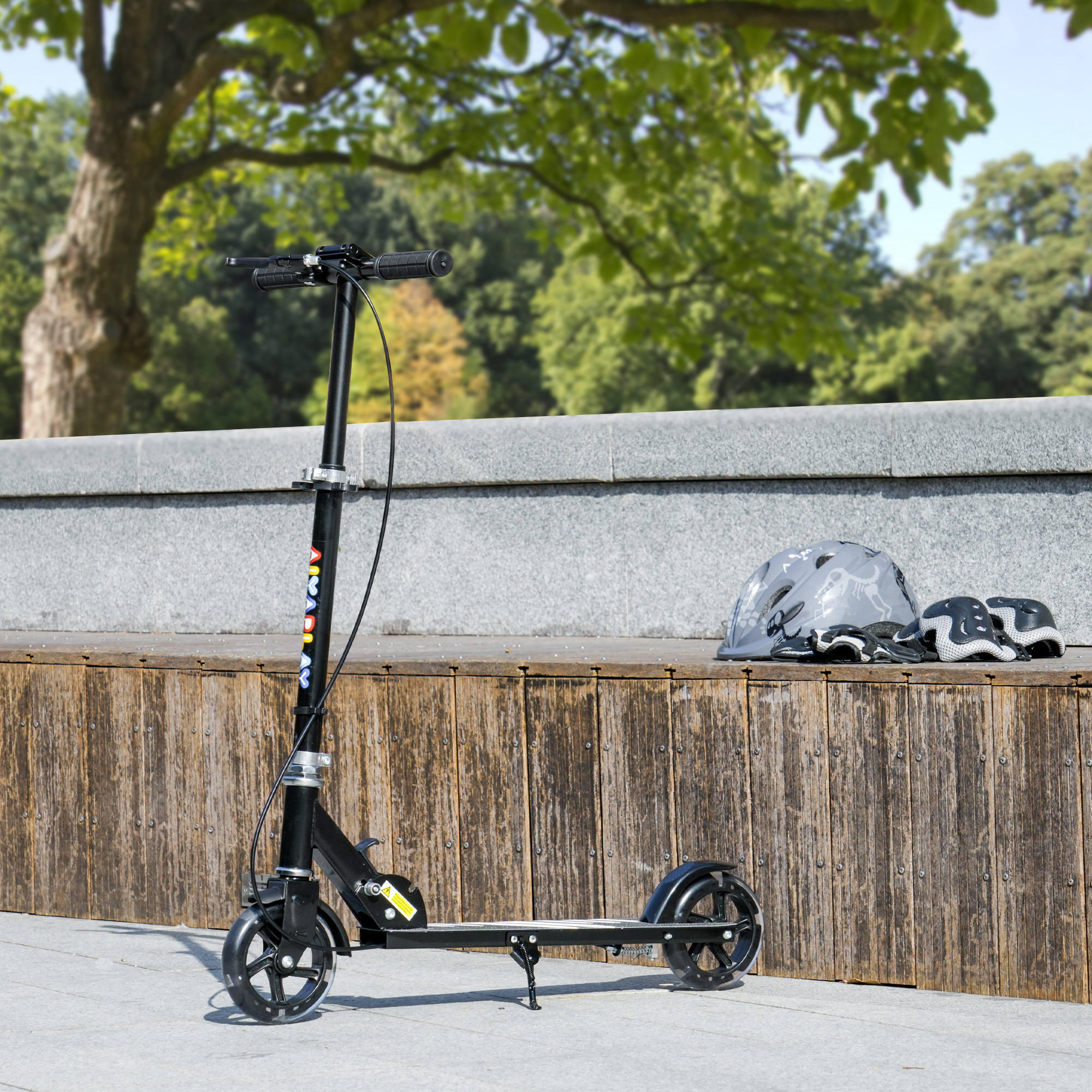 Patinete Infantil AIYAPLAY 73x36x89 cm Negro 2/5