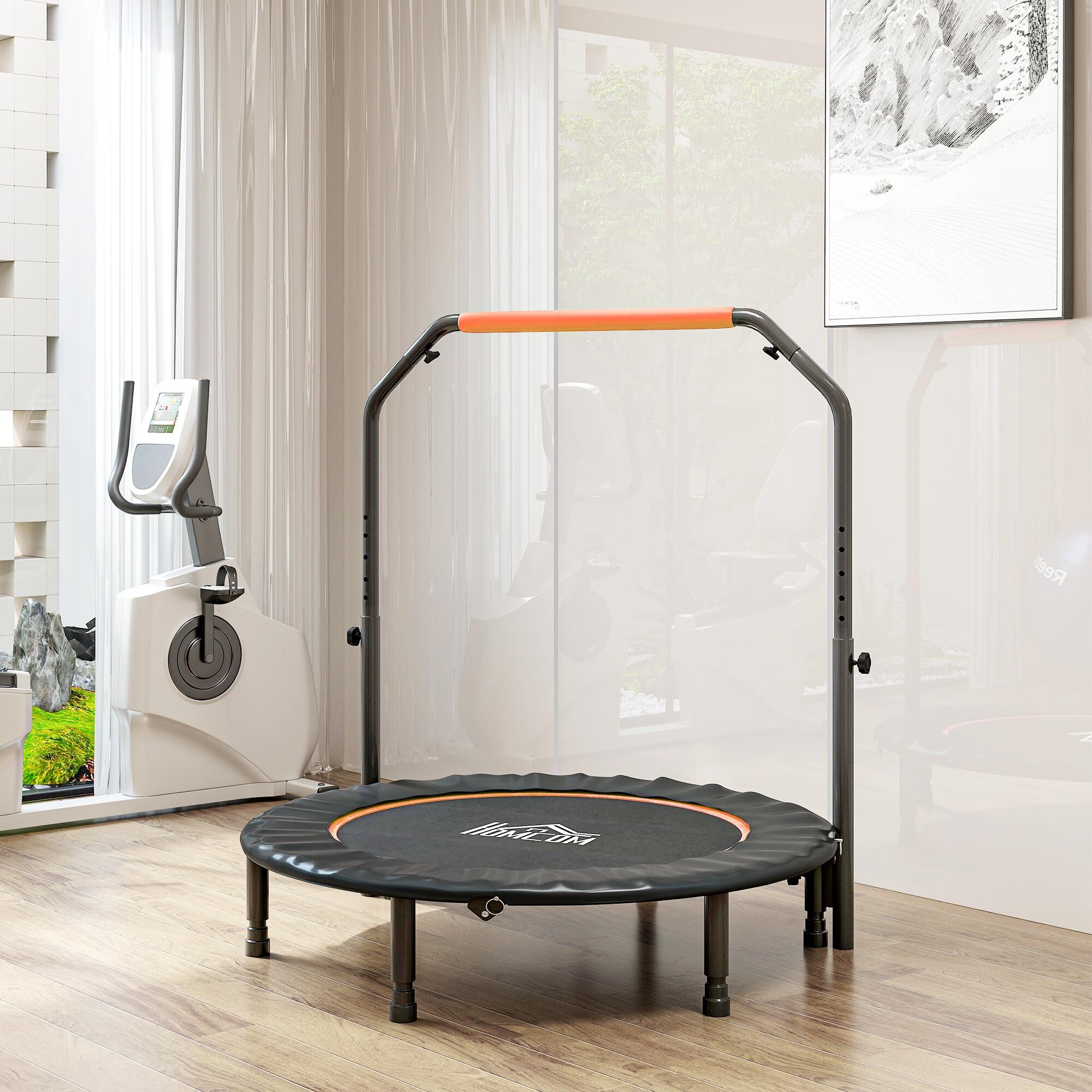 Trampolim fitness ø114x99-123 cm preto HOMCOM 4/5