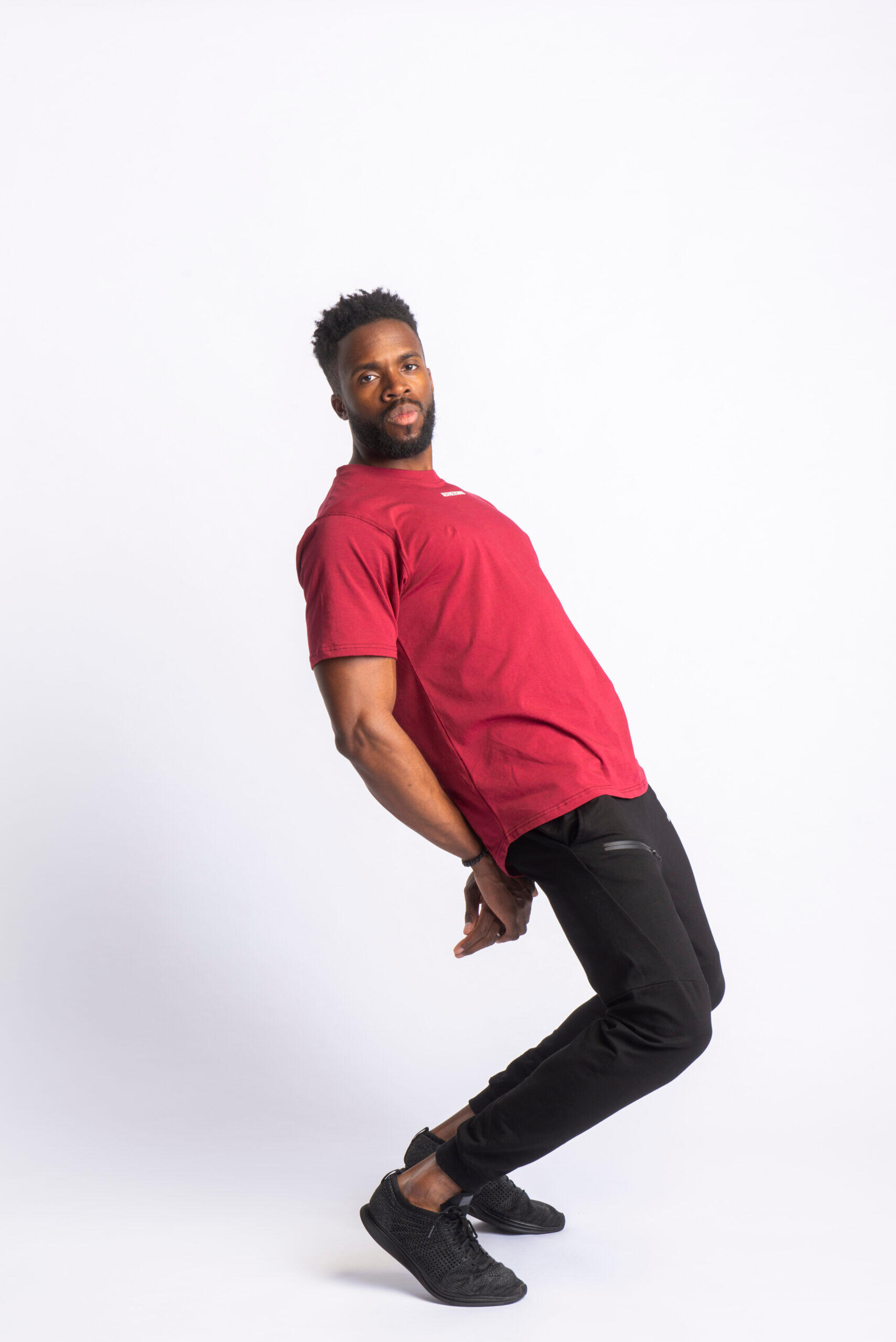 Core Scoop T-shirt Fitness- Homme - Rouge 2/4