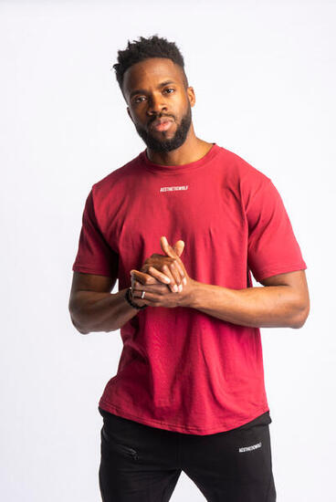 Core Scoop T-shirt Fitness- Homme - Rouge