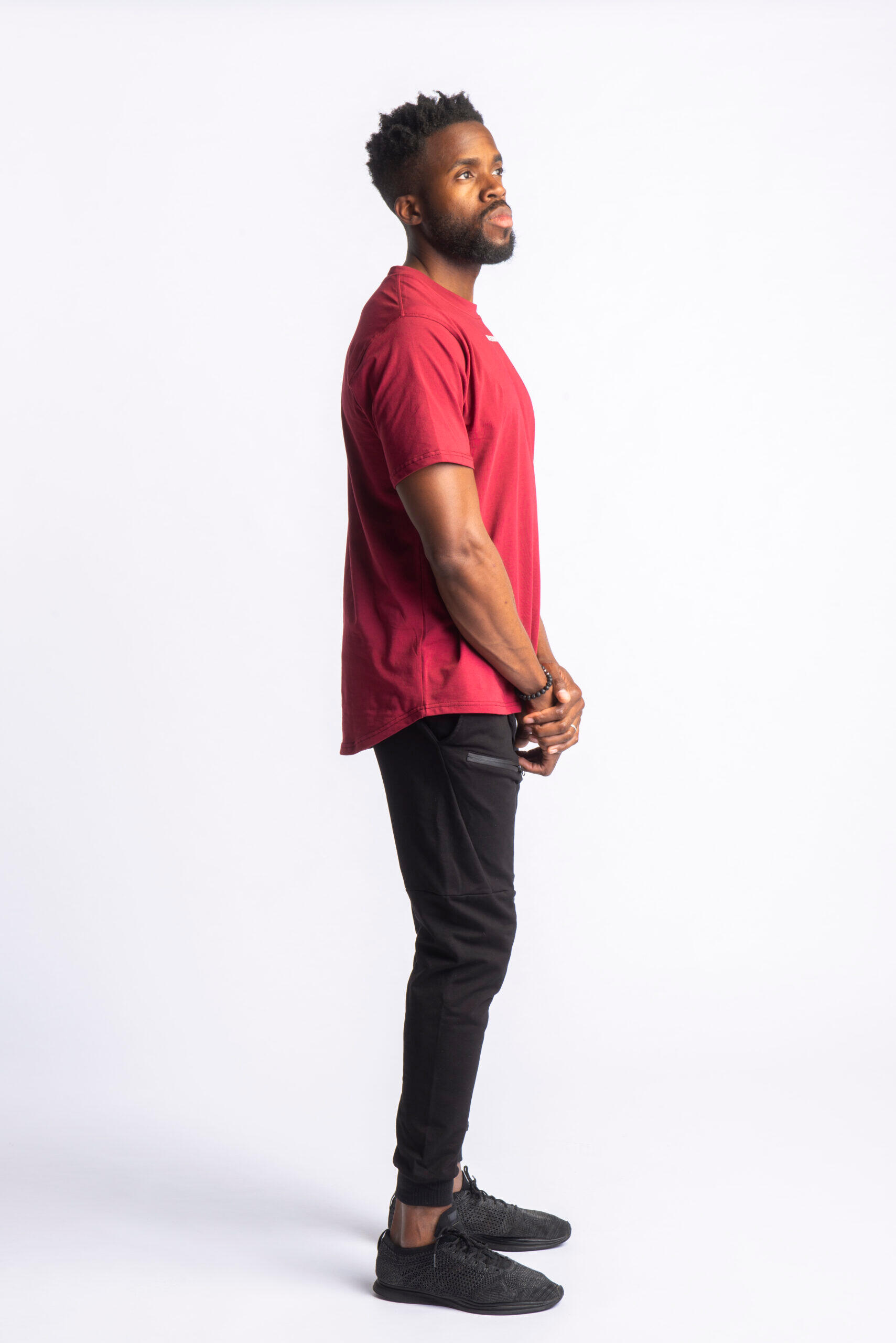 Core Scoop T-shirt Fitness- Homme - Rouge 4/4